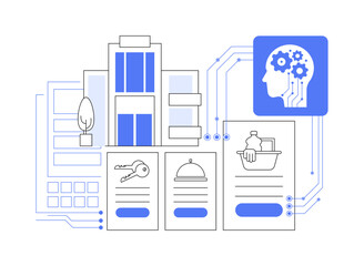 AI-Streamlined Staff Scheduling abstract concept vector illustration.