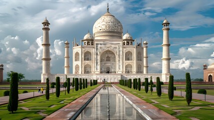 Fototapeta premium Architectural Gem Reflecting Timeless Elegance and Cultural Significance