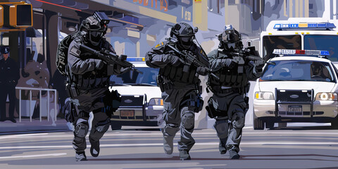 Urban Policing (Gray): Symbolizes the application of militarized tactics and equipment in urban policing contexts