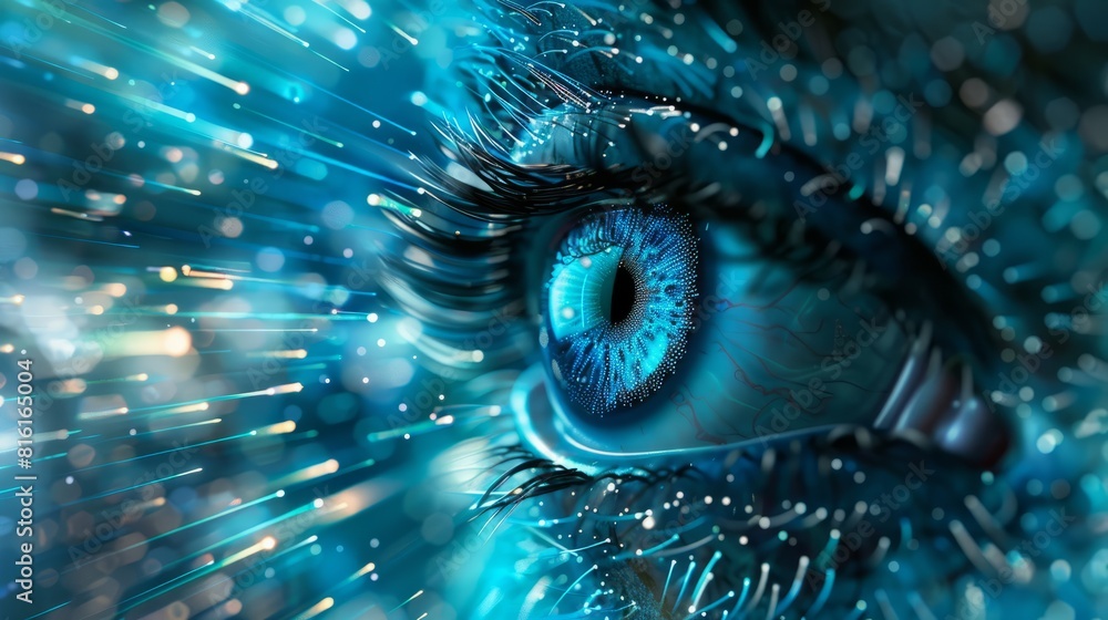 Poster blur is a concept that represents the future of technology in the field of cyber security with a bac