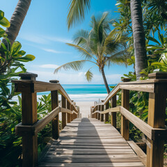 Boardwalk entrance to Tropical Beach