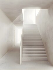 Minimalist Architecture:Elegant Staircase in a Bright,Spacious Interior
