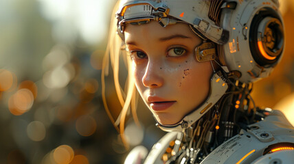 Fototapeta premium Together, humans and artificial intelligence are taking over the world ,generative ai