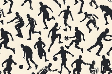 Silhouettes of people engaged in basketball game