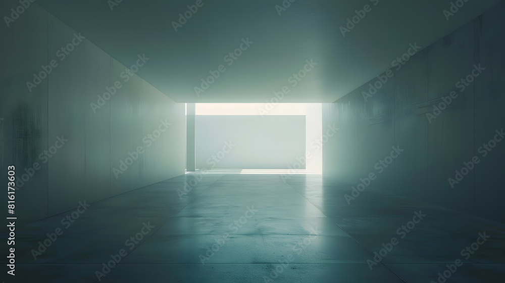 Poster empty square by modern architectures : generative ai