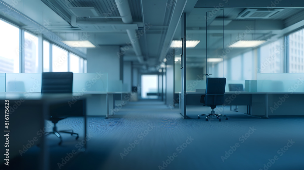 Aufkleber it must be the weekend shot of an empty office : generative ai