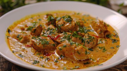 Creamy butter honey chicken curry with tender breast meat