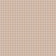 Gingham pattern seamless Plaid repeat in beige and white. Design for print, tartan, gift wrap, textiles, checkered background for tablecloth