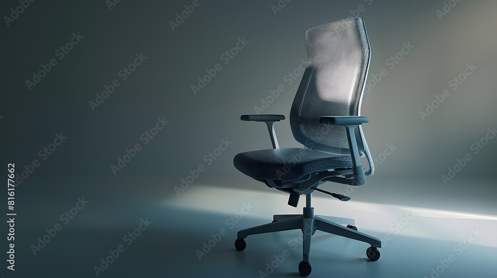 Aufkleber the art canvas depicts an office chair for working with a computer : generative ai