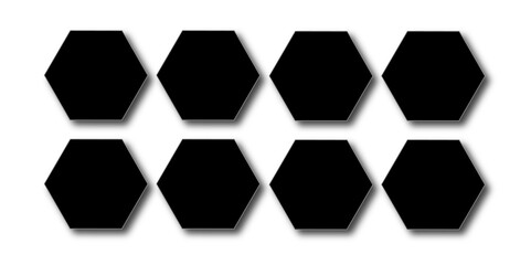 Abstract black and white with hexagon and hexagonal background. Luxury black pattern with hexagons. abstract 3d hexagonal background with shadow. 3D futuristic abstract honeycomb mosaic background.