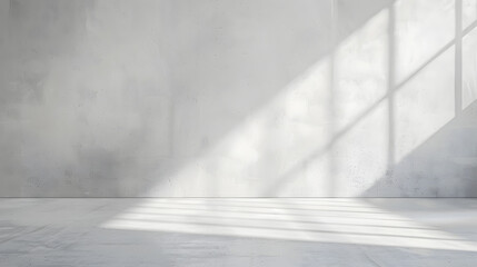 Empty white gray color texture pattern cement wall studio background Used for presenting cosmetic nature products for sale online : Generative AI