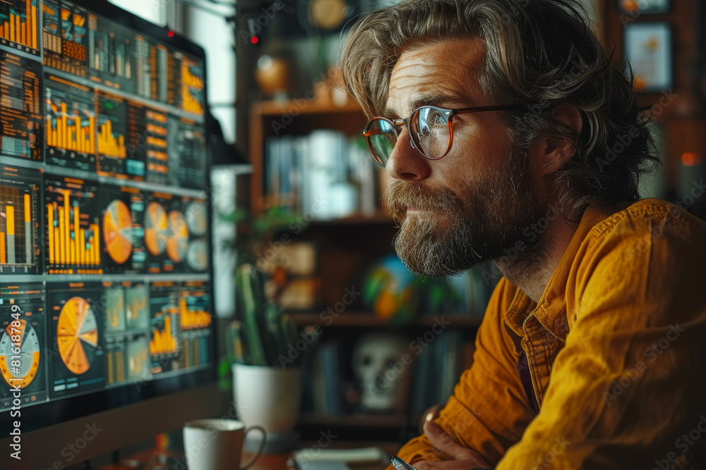 Poster venture capitalists evaluating innovative startups for their potential to disrupt industries and gen