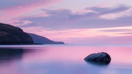 Serene Water. Sunset at Kearvaig Bay, Cape Wrath, Durness, Scotland
