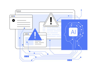 AI-Optimized Incident Response abstract concept vector illustration.