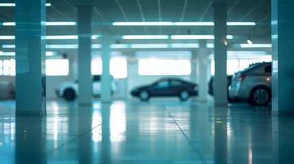 Interior of empty car dealership : Generative AI