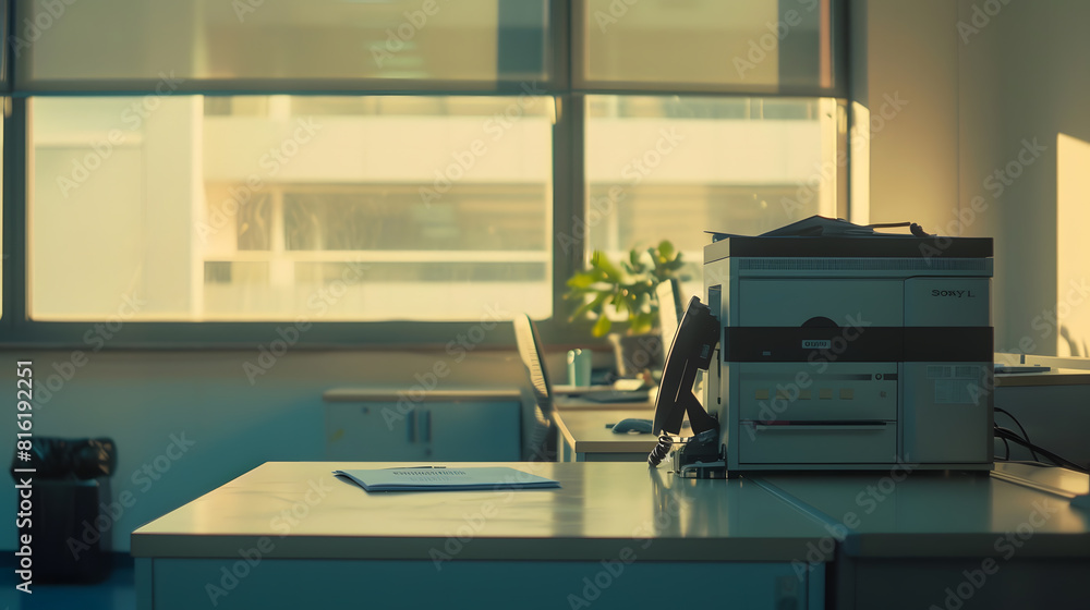 Aufkleber it must be the weekend shot of an empty office : generative ai