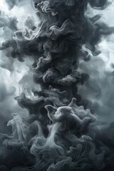Swirling Smoke Patterns in Monochrome, Capturing Movement and the Ephemeral Nature of Smoke