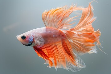 Fototapeta premium Siamese Fighting Fish (Betta splendens) in aggressive postures, capturing dynamic movement. 