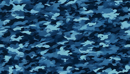 
Military blue background camouflage pattern army texture, dark blue background, navy print