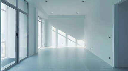 beautiful new apartment interior empty room : Generative AI