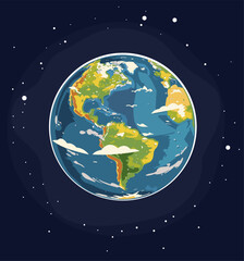 Planet earth in space   © David Santos Mendoza