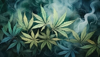ilustración de planta de mariguana (7)
