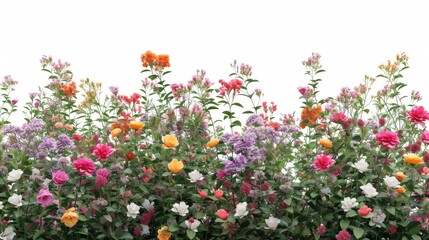 Fototapeta premium A Romantic Aerial View of a Colorful Floral Sea