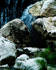 waterfall in the mountains