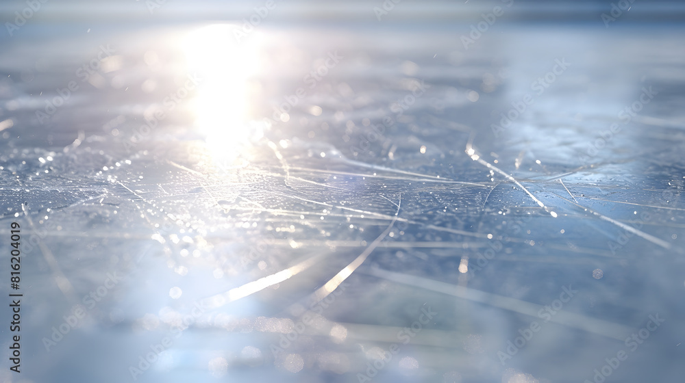 Poster ice texture on a skating rink : generative ai