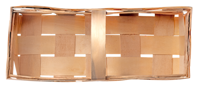 Wooden packaging for fruit and vegetables. Isolated background.