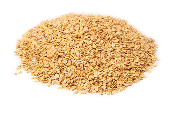 Oat-flakes isolated on a white background.