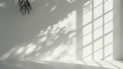 The Sun Is Shining Through The Window And Casting A Shadow On The Floor