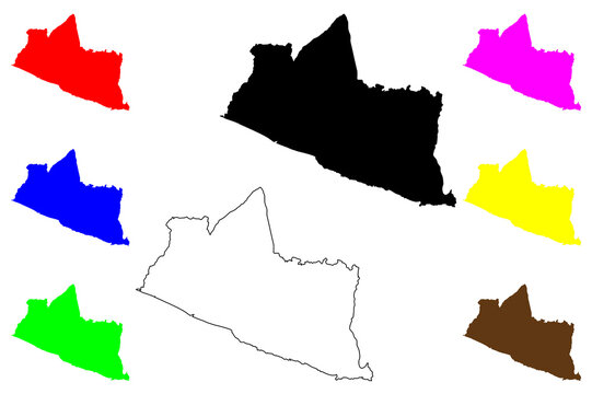 Yogyakarta (Subdivisions of Indonesia, Provinces of Indonesia) map vector illustration, scribble sketch Special Region of Yogyakarta map