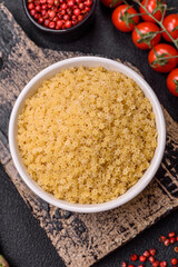 Raw stelline pasta from durum wheat with salt and spices