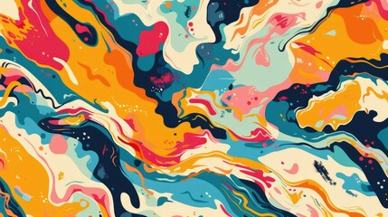 Colorful Abstract Pattern Design for Fabric Banner Wallpaper and Home Decor