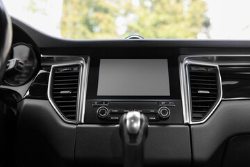 Modern navigation system with screen in car