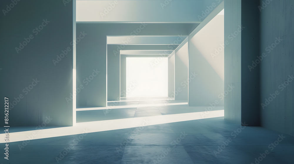 Poster empty square by modern architectures : generative ai
