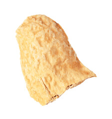 Piece of peanut pod isolated on white