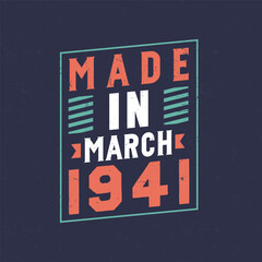 Made in March 1941. Birthday celebration for those born in March 1941