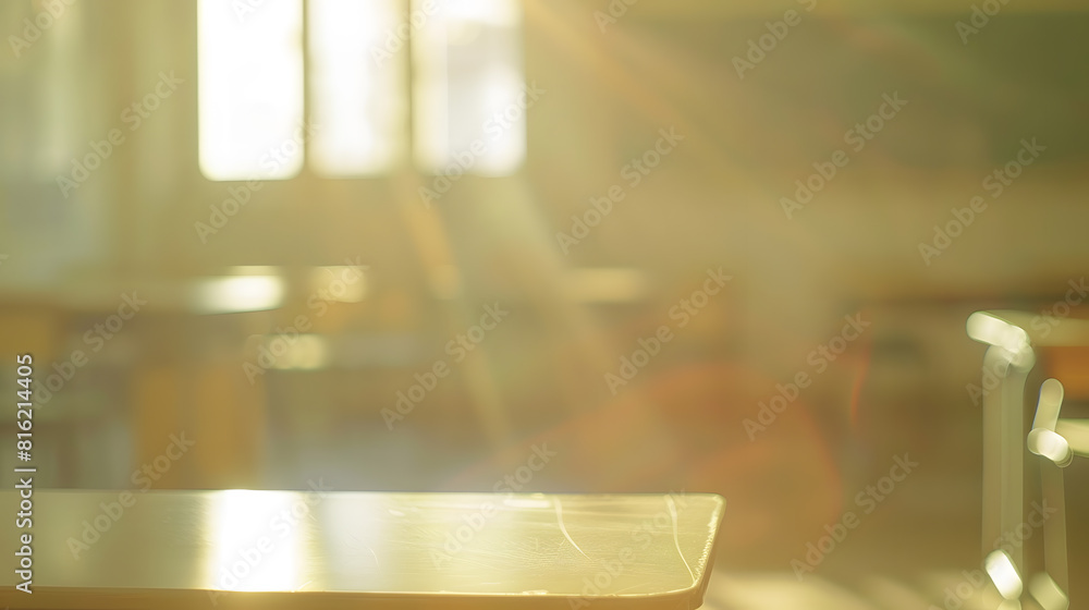 Poster On the blurred background of the empty classroom : Generative AI
