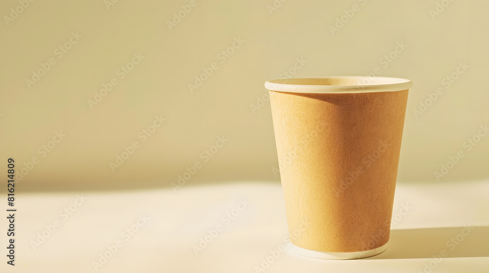 Aufkleber recycled paper cup use as background on recycling theme : generative ai
