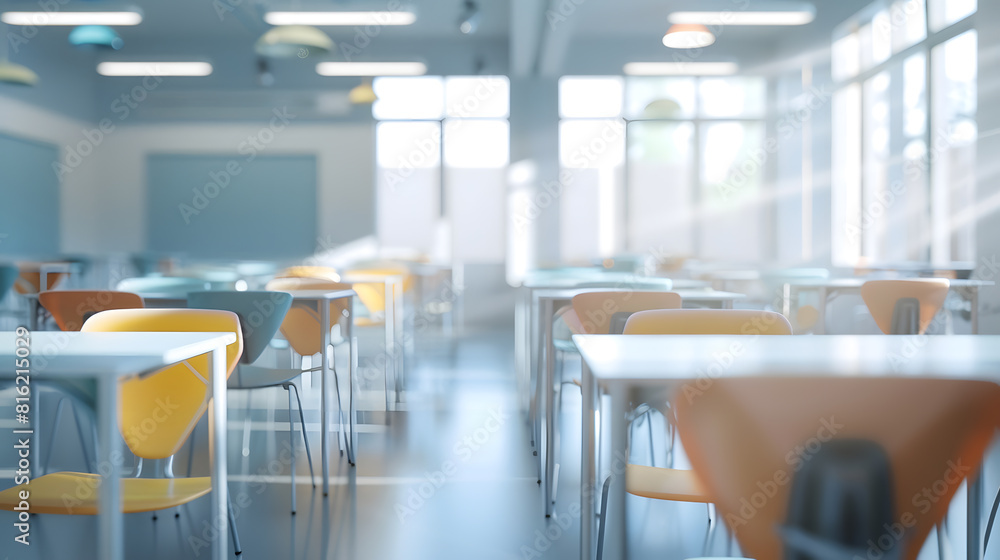 Poster interior of stylish modern empty classroom : generative ai