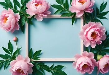 Frame made of beautiful flowers of different matellic colours on transparent background a concept summer flowers