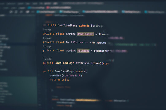 Program code for test automation under magnifier
