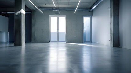 Fototapeta premium Rent of modern housing sale of new apartment modern renovation empty space : Generative AI