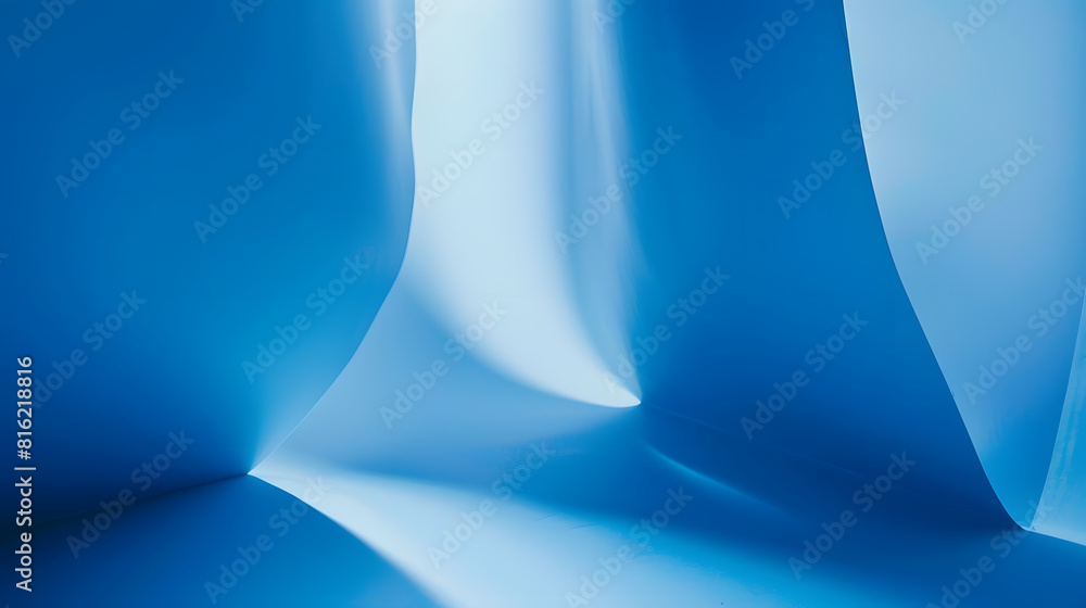 Poster abstract blue background with drop shadow and light backdrop for product presentation : generative a