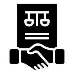 Agreement Glyph Icon Design