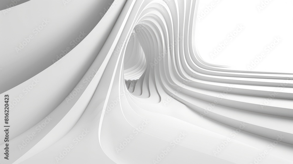 Poster 3d rendering of a parametric white structure aig51a.