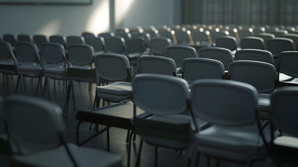 Obraz premium Lecture room with empty seats Business seminar education : Generative AI