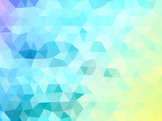 青や黄色のグラデーション.  ポリゴン背景. Blue and yellow gradient. Polygon background.